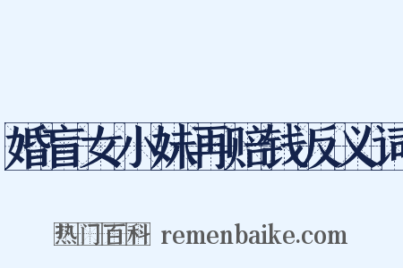 婚盲女小妹再赔钱反义词是什么意思的图片